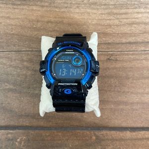 Authentic G-Shock Mens Black and Blue Watch
